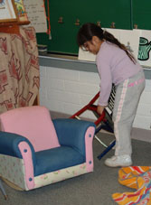 Anayza breaking the chair