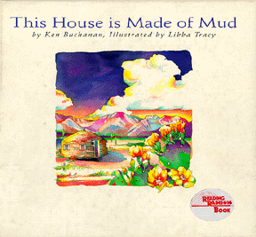 The book jacket shows an adobe house in the desert.