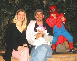 This is a photograph of my husband Jason, son Sabastian and daughter Trinity. 